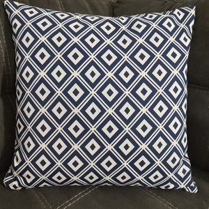 Navy and White pillow cover